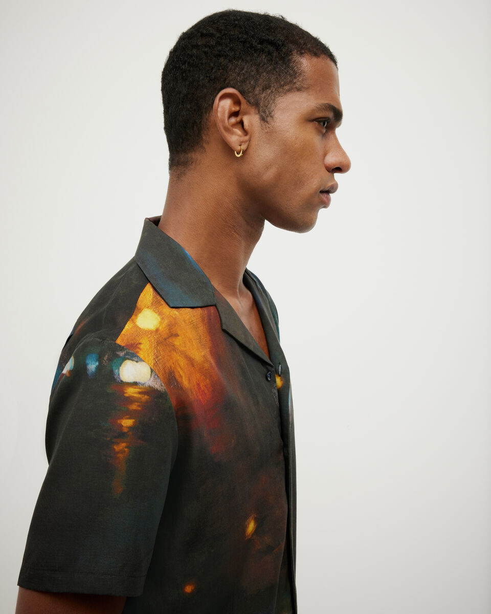 POLITIX x RMIT Printed Shirt, Black POLITIX x RMIT Printed Shirt, Black, hi-res